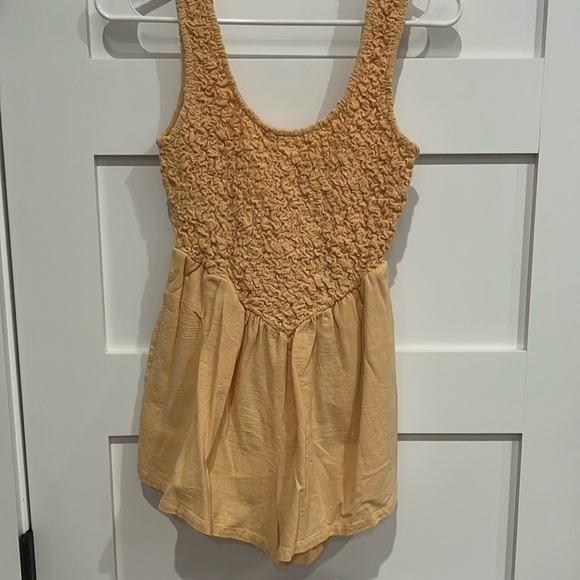 Free People Yellow-Orange Mini Romper - Picture 4 of 6